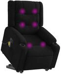 vidaXL Elektrischer Massagesessel mit Aufstehhilfe Schwarz Stoff 3206584