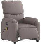 vidaXL Massagesessel Elektrisch Taupe Stoff Modell 8