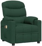 vidaXL Elektrischer Massagesessel Dunkelgr&uuml;n Stoff 3143509