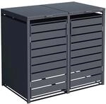 weka Metall-M&uuml;lltonnenbox Gary 2er, Metall, Anthrazit