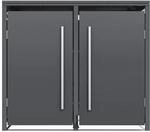Westmann M&uuml;lltonnenbox Pedura 2 mit Fu&szlig;pedal Anthrazit 80 cm x 132 cm x 116 cm