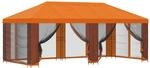 vidaXL Pavillon mit Seitenw&auml;nden 6 x 3 m Orange Polyester und Stahl 3376027