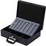 Relaxdays Geldkassette Eisen Schwarz Abschlie&szlig;bar 10 cm x 37 cm x 28 cm 3 kg