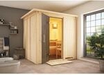 Karibu Sauna Dilja LED-Dachkranz Natur