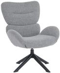 MCW Loungestuhl Q53 Drehbar Metall Chenille Dunkelgrau
