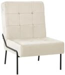 vidaXL Relaxstuhl 65x79x87 cm Cremewei&szlig; Samt 325779