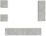 vidaXL 5-tlg. TV-Schrank-Set Betongrau Holzwerkstoff 3