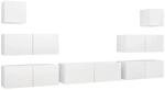 vidaXL 7-Tlg TV-Schrank-Set Wei&szlig; Holzwerkstoff 3078713