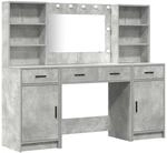 vidaXL Schminktisch Set mit Schubladen 3-Tlg Beton Grau Holzwerkstoff 3334284
