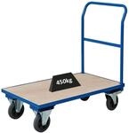 PROREGAL Profi Plattformwagen HxBxT 102 x 60 x 98 cm Traglast 450 kg Lichtblau