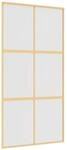 vidaXL Schiebet&uuml;r Golden 102,5x205 cm Matt ESG-Glas und Aluminium 155159