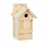 Relaxdays Nistkasten Tannenholz Natur mit Spitzdach 25 cm x 14 cm x 16 cm 560 g