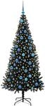 vidaXL Weihnachtsbaum mit 300 LEDs mit St&auml;nder Schwarz 180 cm PVC 3396485