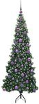 vidaXL Eckiger K&uuml;nstlicher Weihnachtsbaum Gr&uuml;n 180 cm PVC und Metall 3397269