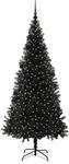vidaXL Weihnachtsbaum mit 300 LEDs mit St&auml;nder Schwarz 210 cm PVC 3396488