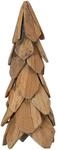 vidaXL Weihnachtsbaum mit St&auml;nder Braun 50 cm Massivholz Teak 42017937