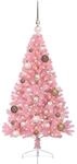 vidaXL K&uuml;nstlicher Vorbeleuchteter Weihnachtsbaum Rosa 120 cm PVC 3397048