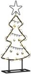 vidaXL Metall Weihnachtsbaum mit St&auml;nder Schwarz 60 cm Stahl 42019186