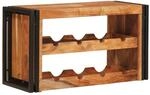 vidaXL Weinregal Braun 80 x 45 x 33 cm Massivholz Akazie 4104758