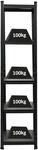 PROREGAL All Black Series Schwerlastregal Ragnar f&uuml;r Gesamtlast 500 kg HxBxT 180 x