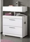 Inn.Furn Waschbeckenunterschrank in Wei&szlig; Hochglanz 60 cm Shawn