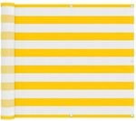 vidaXL Balkonsichtschutz Gelb und Wei&szlig; 100 x 600 cm Oxford-Stoff 42030624