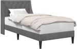 vidaXL Bettrahmen mit Kopfteil Dunkelgrau 100 x 203 cm Samt 42027462