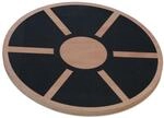 Bluefinity Balance Board Holz Natur Schwarz Rund Rutschfest 8 cm x 40 cm 1,5 kg