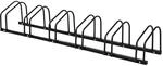 HOMCOM Fahrradst&auml;nder Wetterfest Boden- Wandmontage Stahl Schwarz 179 x 33 x27cm