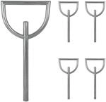 TRUTZHOLM 5x Fahrradanlehnb&uuml;gel 115 x 56 cm Stahl Durchmesser 60 mm Typ D