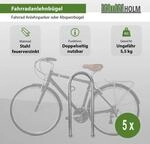 TRUTZHOLM 5x Fahrradanlehnb&uuml;gel 111,5 x 40 cm Stahl Feuerverzinkt &Oslash; 49 mm Typ U