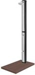 ML-Design Solardusche 35L 217cm Silber-Schwarz Fu&szlig;dusche & Bodenplatte