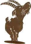 Siena Garden Steinbock gro&szlig; auf Platte Metall mit Edelrost 53 cm