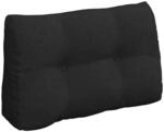 vidaXL R&uuml;ckenkissen Schwarz 80 x 24 x 50 cm Stoff 42014414