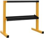SPORTNOW Hantelst&auml;nder Stahl Gelb Schwarz 92,5L x 50,5B x 80,5H cm