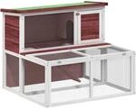 vidaXL Kaninchenstall Mokka 102x90x84,5 cm Massivholz Kiefer
