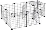 PawHut Gittergehege Metallgitter Flexibel Umformbar Schwarz 106 x 73 x 36 cm