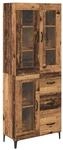 vidaXL Highboard Wandmontiert Altholz 69,5 x 34 x 180 cm Holzwerkstoff 3415633