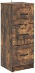 vidaXL Schubladenschrank Ger&auml;ucherte Eiche 33 x 34,5 x 87 cm 895770