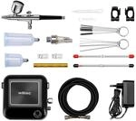 Wiltec Kompressor Zubeh&ouml;r Set 1,5Bar Autostop Airbrush 12V Druckluft Air Brush