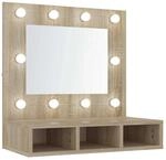 vidaXL Spiegelschrank mit LED Sonoma-Eiche 60x31,5x62 cm 808885