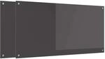 vidaXL K&uuml;chenr&uuml;ckwand 2 pcs Dunkelgrau 120 x 60 cm Geh&auml;rtetes Glas 3415511