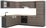Vicco R-Line Eckk&uuml;che Edelgrau/Anthrazit 227 x 287 cm AP Eiche ohne E-Ger&auml;te