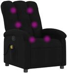 vidaXL Massage-Relaxsessel Schwarzer Stoff 3205386