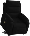 vidaXL Massagesessel mit Aufstehhilfe Schwarz Samt 3205109