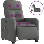 vidaXL Massagesessel Elektrisch Dunkelgrau Samt Modell 15