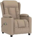 vidaXL Massagesessel Elektrisch Cappuccino-Braun Kunstleder 3098810