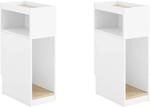 SoBuy 2er Set Nachttisch mit Flexiblem Fach Beistelltisch 20cm Nischenschrank