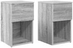 vidaXL Bettschrank 2 Stk Graues Sonoma 29 x 31,5 x 49 cm Holzwerkstoff 8001108