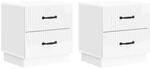 vidaXL Nachttisch 2 Stk Hochglanz Wei&szlig; 43 x 34,5 x 44,5 cm 895224